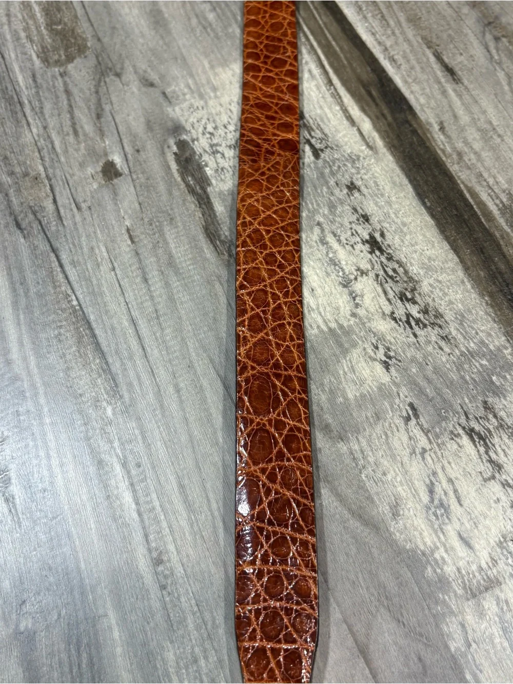 James Reid, Ltd. Alligator Men’s SZ 38 Western Belt 925 Sterling Silver Buckle